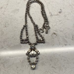 Vintage rhinestone necklace. 15”